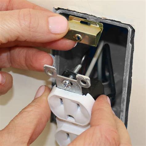 electrical box support clip|outlet box repair.